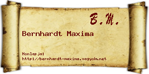 Bernhardt Maxima névjegykártya